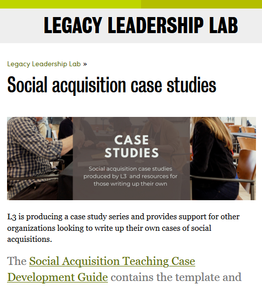 social acquisition case studies