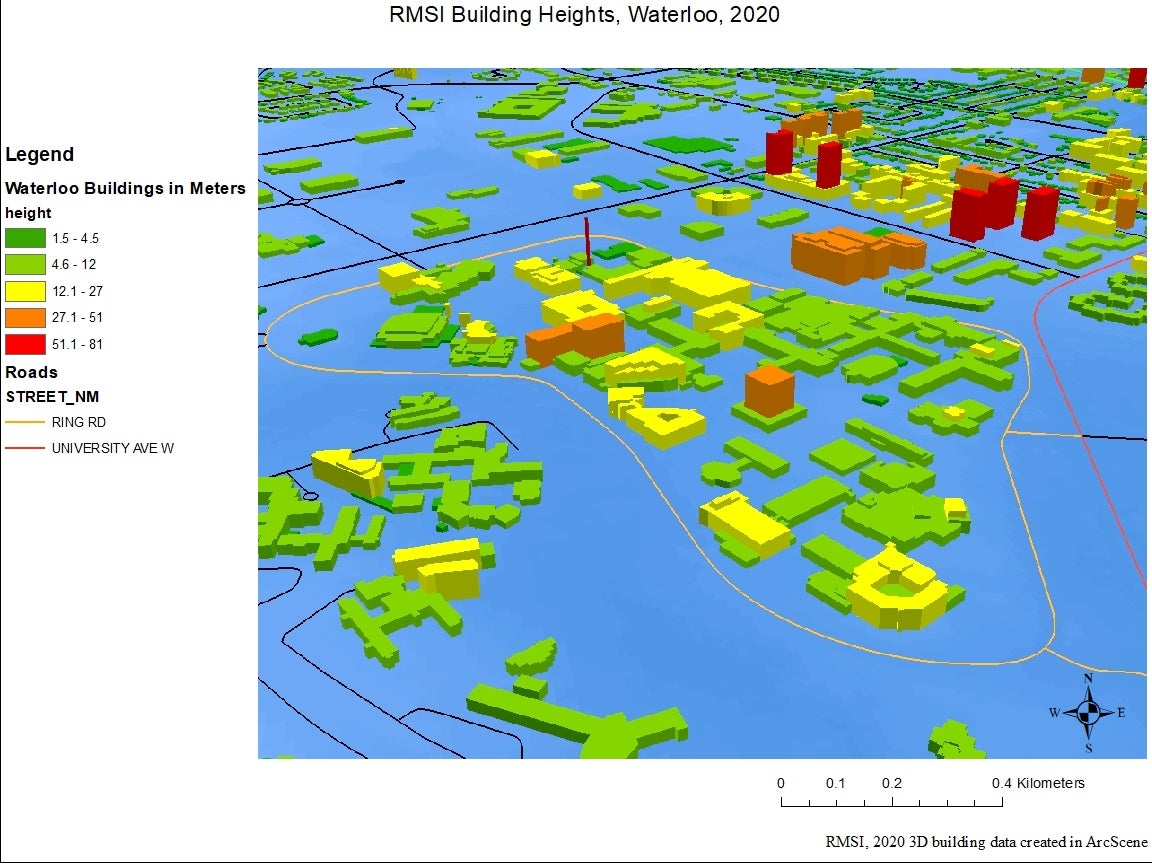Sample view of City of Waterloo Building Heights