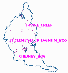 image shows areas of natural significance within the grandriver watershed