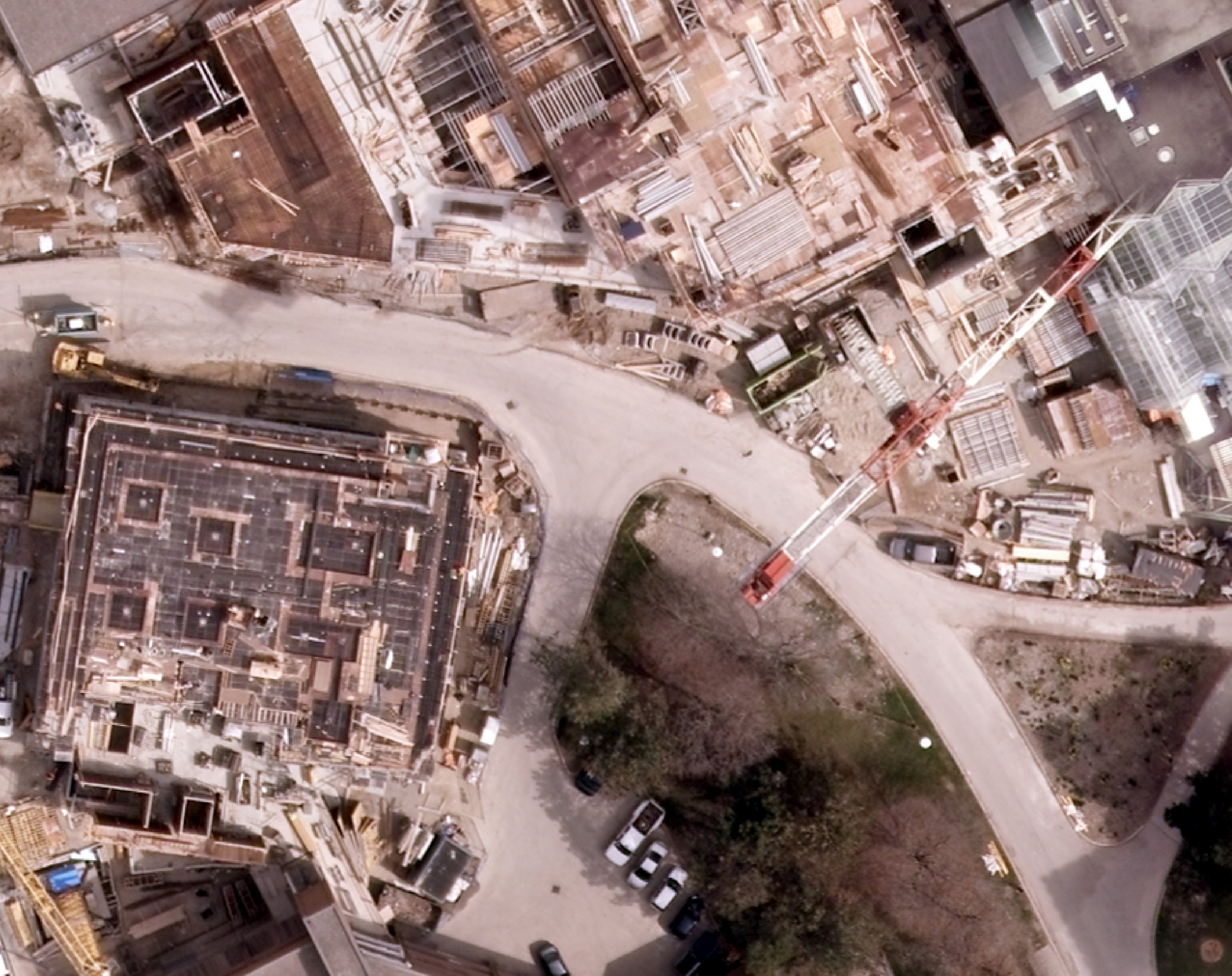 new science building and needles hall extension 2014 imagery