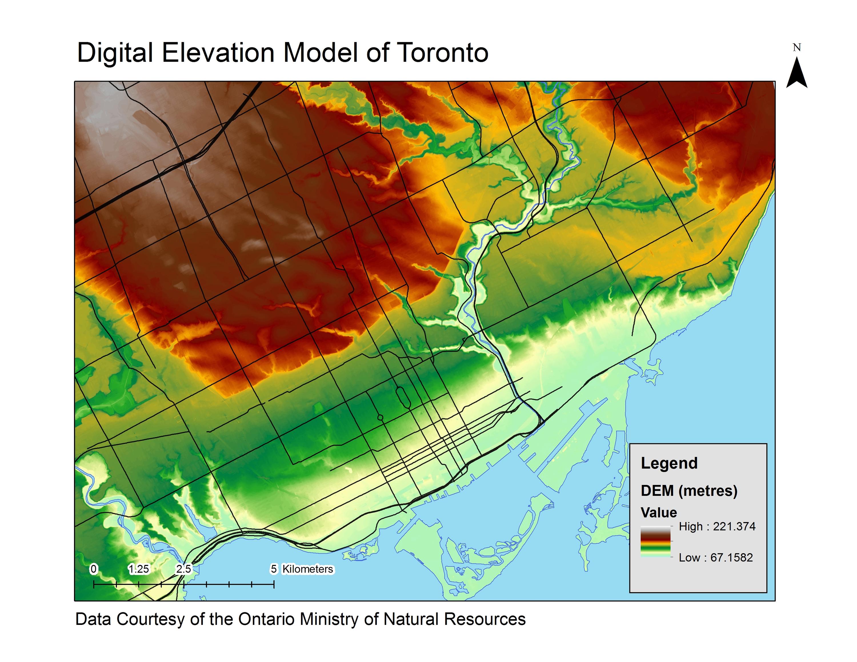 Greater Toronto Area (GTA), Digital Elevation Model (DEM) 2002