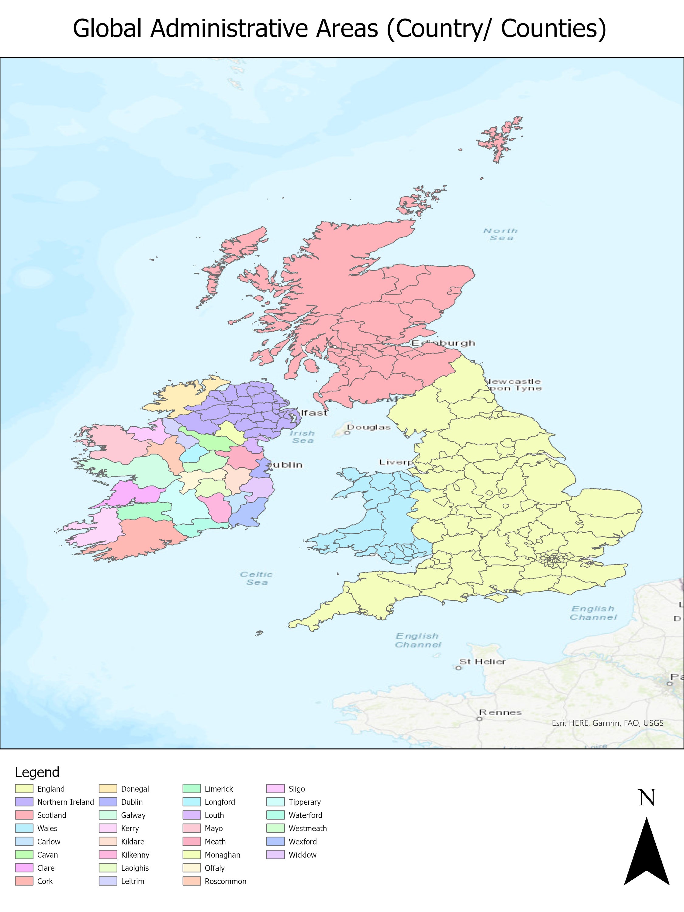 Global Administrative Areas (Country/ Counties)