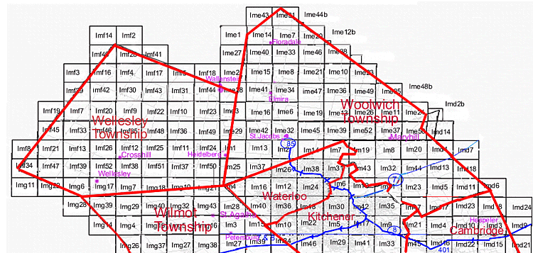 MEIS image index for Region of Waterloo (north)