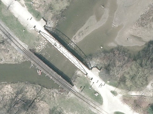 Region of Waterloo orthomosaic (2012) closeup