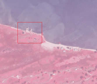 infrared image shows part of lake erie shoreline