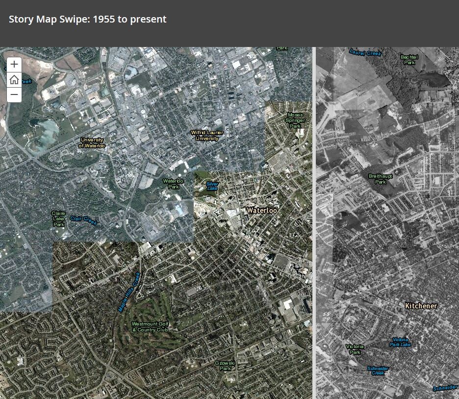  showing Kitchener in 1955 to present