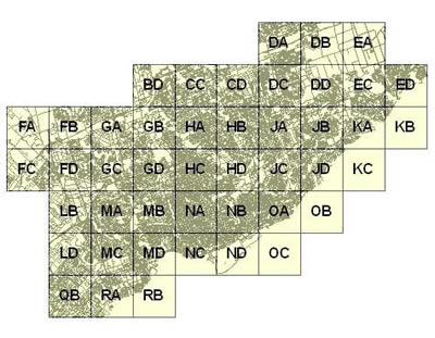 image shows contour index for the city of Toronto