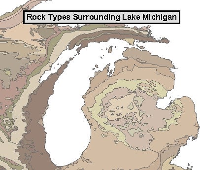 rock types surrounding lake michigan (JPEG)