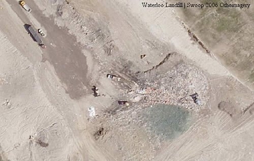 SWOOP orthoimagery (Waterloo landfill site) closeup