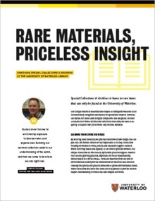 Rare materials, priceless insight publication