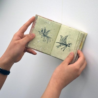 Inside handmade book