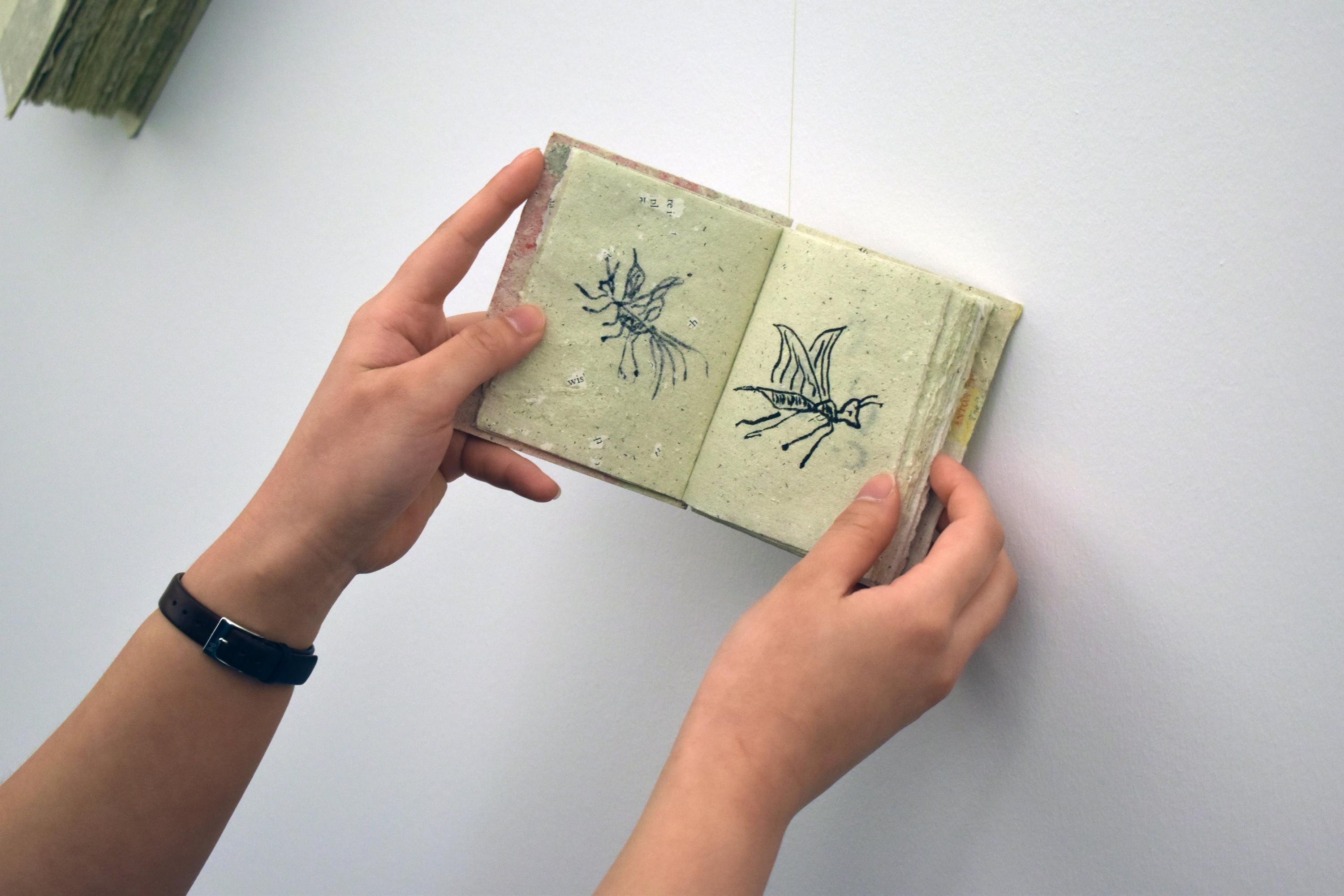 Inside handmade book