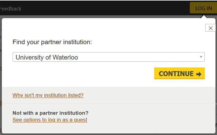 HathiTrust login screenshot