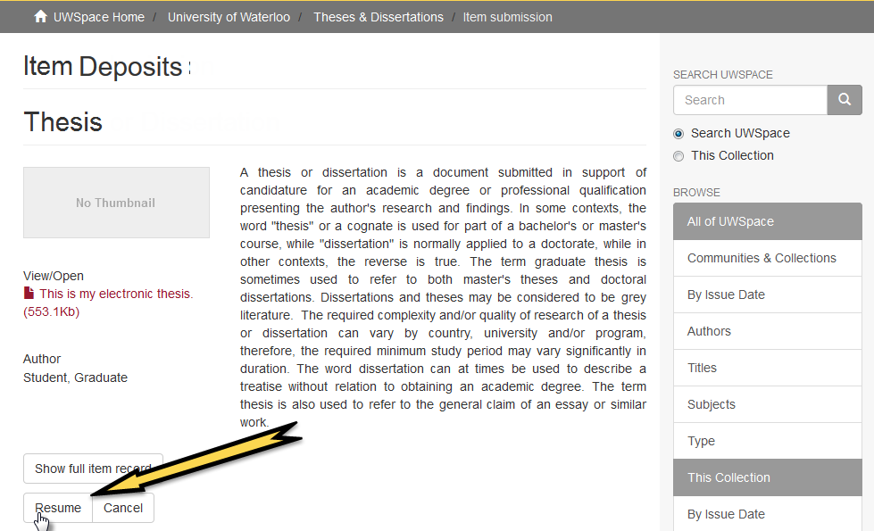 Screenshot of the web form showing the steps described in the accompanying text