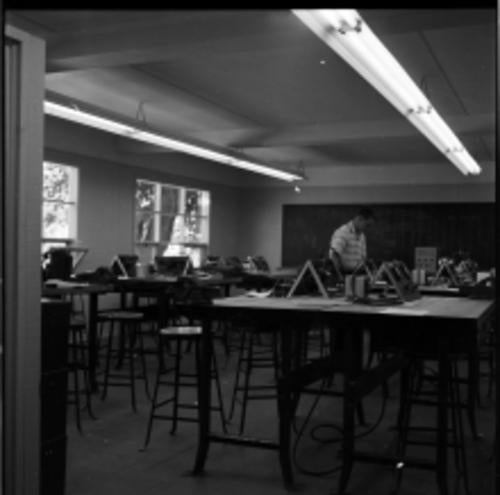 A classroom at University of Waterloo in 1957.