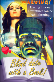 Poster for the Blind Date with a Book event.