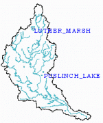 image shows river and lakes within the grandriver watershed