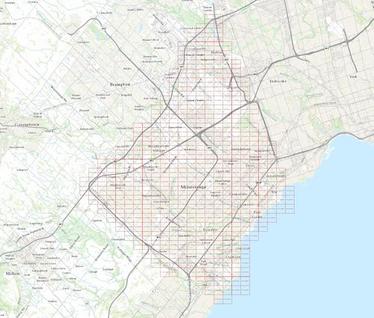 Index for Mississauga 2008 orthoimagery