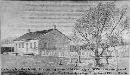 1834 photograph of Christian Eby meeting house