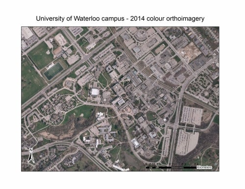 2014 colour orthoimagery showing the university of waterloo campus 