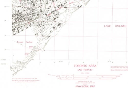 1961 topographic map of Toronto east