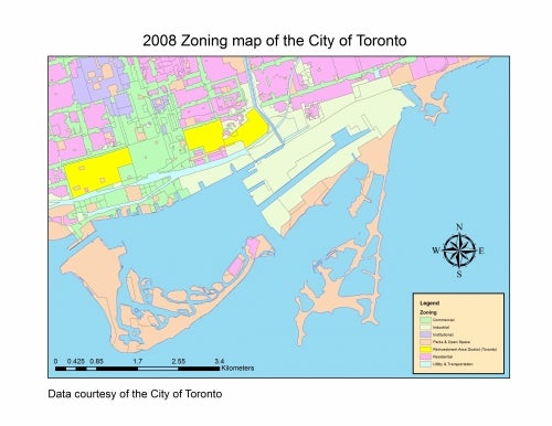 zoning  map of downtown Toronto