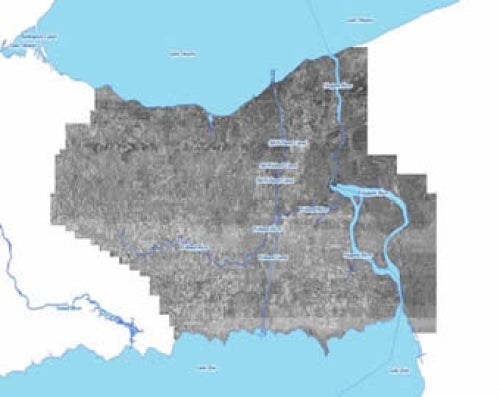map shows extent of 2006 orthoimagery (1 metre) in Niagara Region
