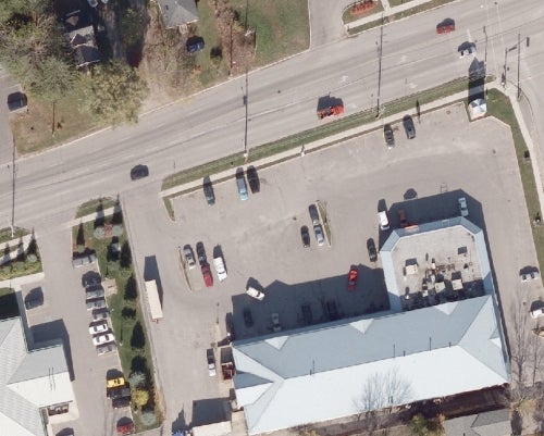 2007 imager shows building in downtown Alcona