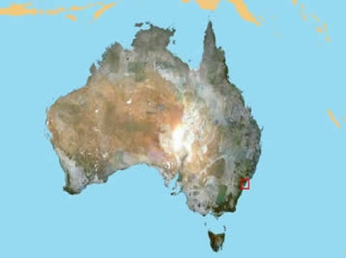 Australia image was made with blue, green and red spectral bands
