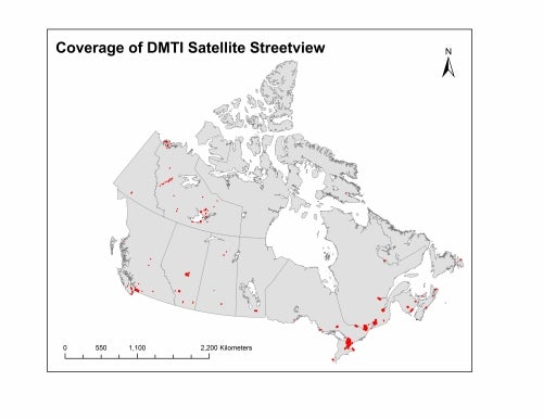 DMTI Satellite Streetview Coverage