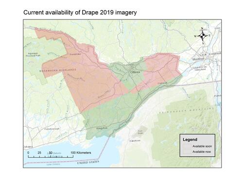 Current availability of Drape 2019 imagery