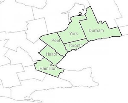 map shows extent of 2005 imagery for the greater Toronto area