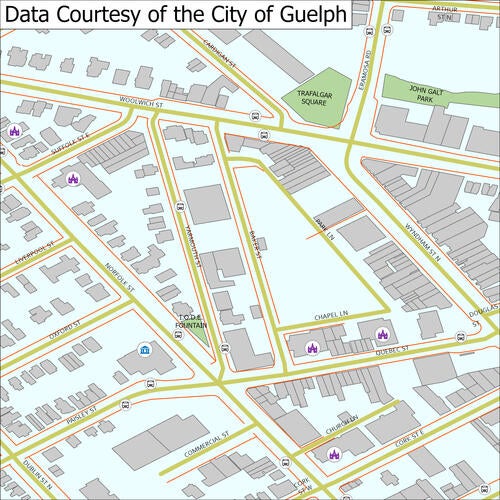 City of Guelph Topographic Map