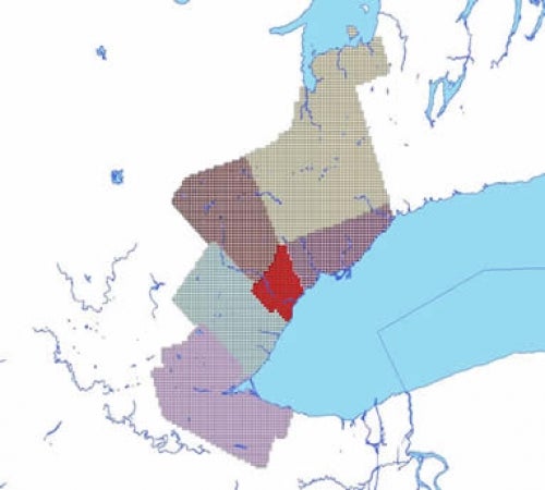 this map shows extent of 2007 orthoimagery with the greater toronto area