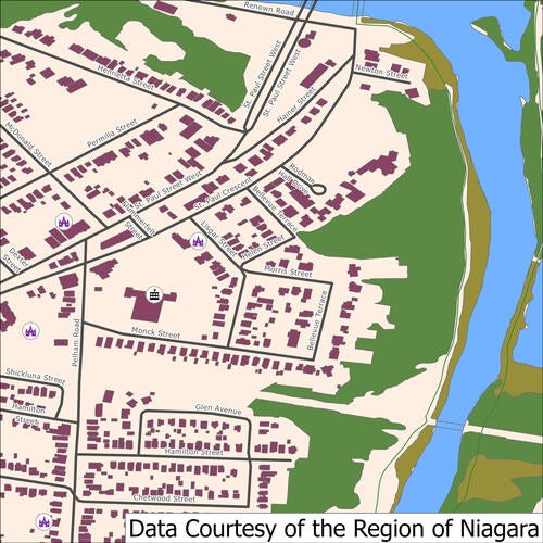 City of Niagara Topographic Map