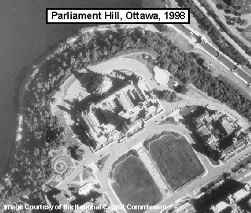 1998 image shows parliament hill, ottawa