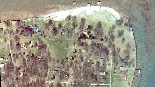 2002 image shows Walpole Island, Lambton County 