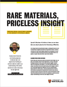 Rare materials, priceless insight publication