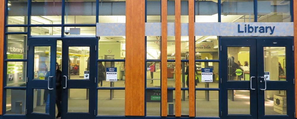 Davis Centre Library entrance, 2017
