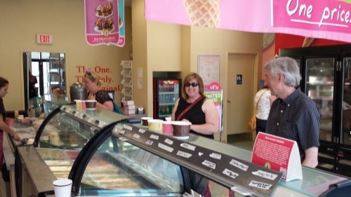 staff in the ice cream store