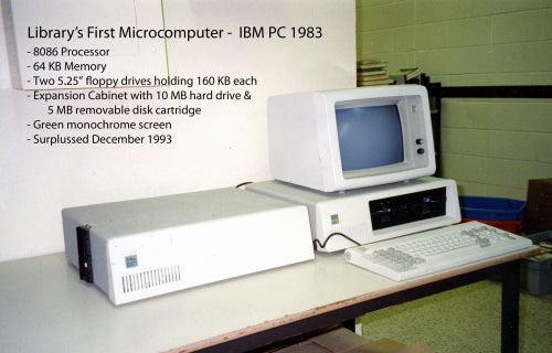 Library's first microcomputer