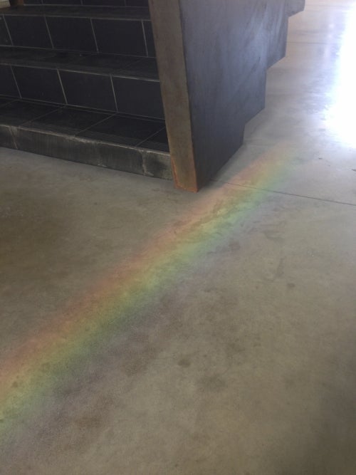 rainbow shining on the floor
