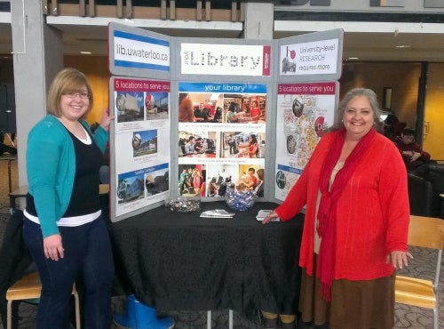 Mary Lynne Bartlett and Laurie Strome at the Services Fair