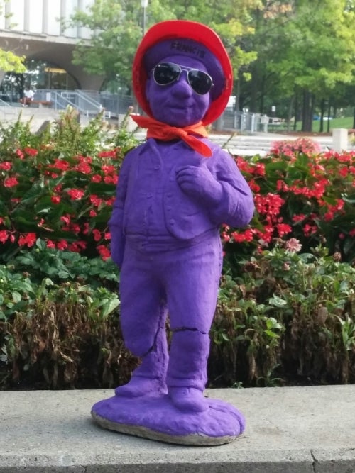 Purple man statue