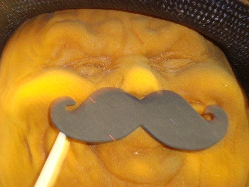 pumpkin with mustache