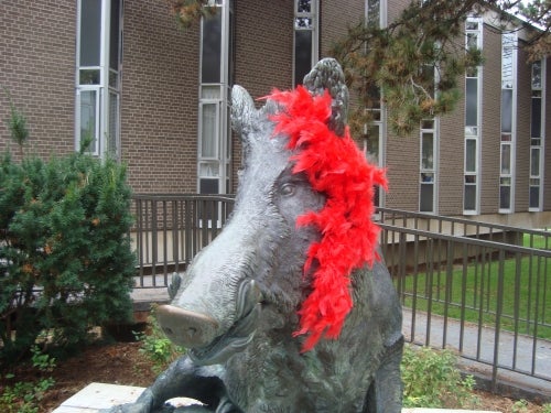 sculpture of boar