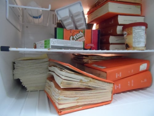 Journals found in staff freezer