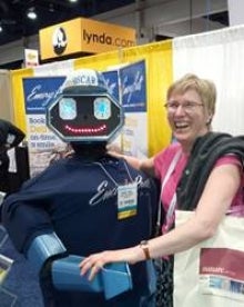 Kathy with robot