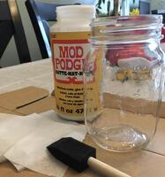 mod podge and mason jar