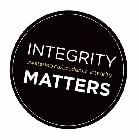 Integrity matters black and white round logo